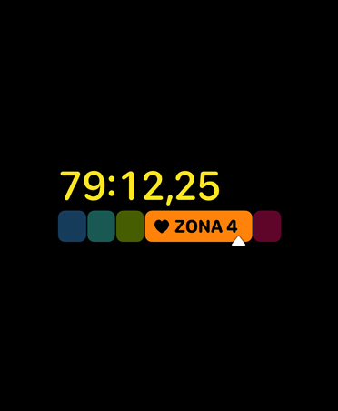 App Exercício, métricas de Zonas de Potência, treino na zona 4