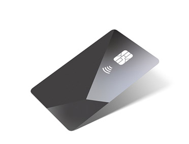 Front of Apple Card, titanium finish