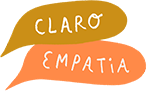 فقاعتان ملونتان للكلام، تحتوي كل منهما على كلمة إسبانية: claro وempatia