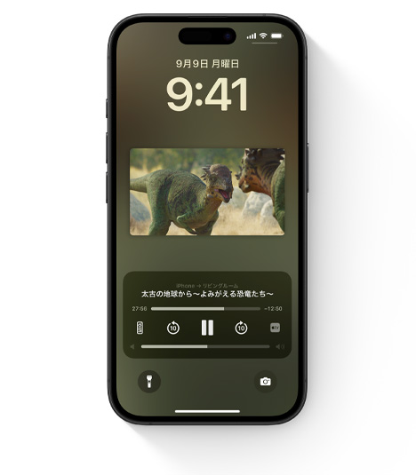 Apple TVの内蔵コントロールを表示しているiPhone