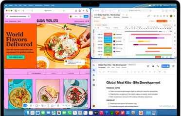 MacBook Air, na ktorom je otvorených viacero apiek